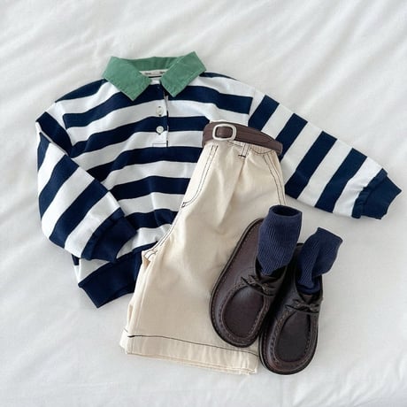 digreen/34. striped collar mtm? S-2XL