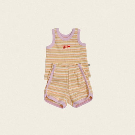 oottbebe/83. retro sleeveless updown set XS(1-2Y)-XL(6-7Y)