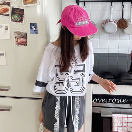 loverosie/140. number v neck boxy tee  L-XL
