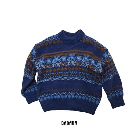 dadada/9. very blue knit M-XL