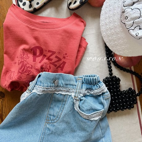 poisson/7. miky pizza T-shirt S-XL