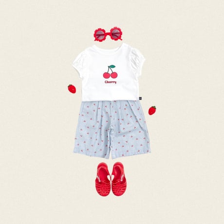 oottbebe/79. cherry puff T-shirt XS(1-2Y)-XL(6-7Y)