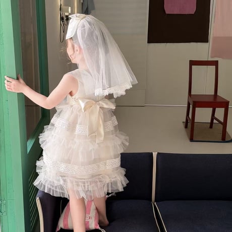 aiai/60. white Veil princess set ) dress 90-130