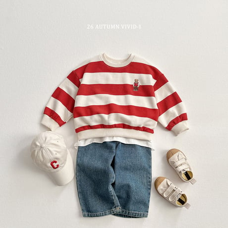 vividi/96. big bear embroidery man-to-man JS-JM