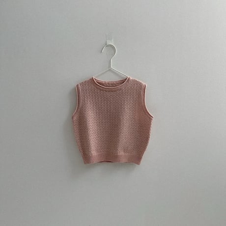 minirobe/42. eyelet knit vest  S-XL