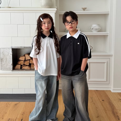 matilda/40. Airy two line collar T-shirt 15-19