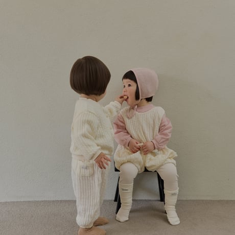 lalaland/70. bebe twist overalls knit 12M-18M