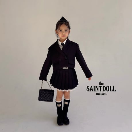 saintdoll/125. plit pleated skirt XL-JM