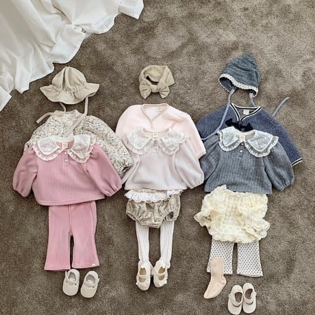 bebeholic/29. may collar T-shirt S(3-6M)-XL(18-24M)