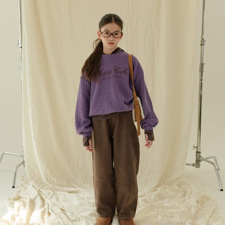 sm2/11. lettering embroidery knit man-to-man 9-17