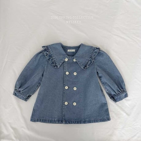 melikey/102. denim sera double one-piece XS-XL