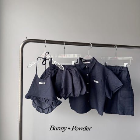 bunnypowder/214. denim cargo bermuda pants S-XL