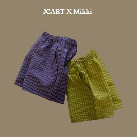 mikki/95. check check half pants S-XL