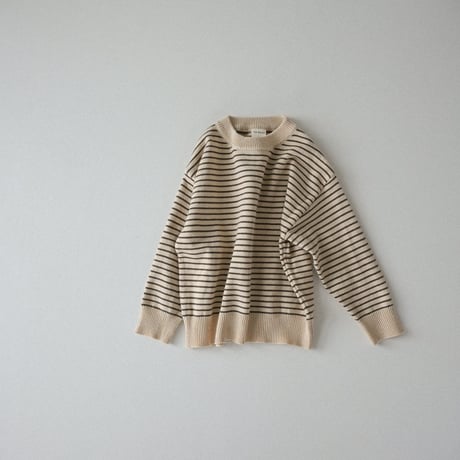 thebeige/9. Round stripe knit XXS-L