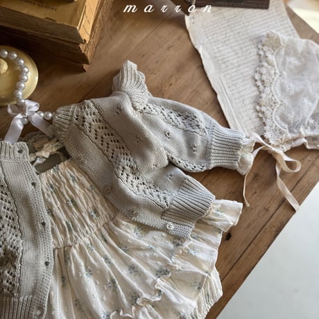 marron/5. small flower bonnet FREE
