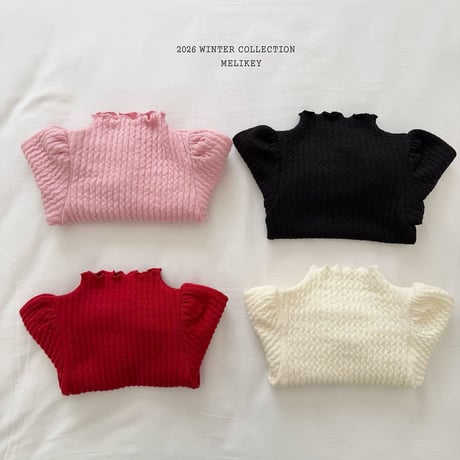 melikey/3. golgi puff T knit XS-XL