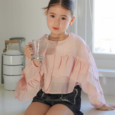 urbanrabbit/47. Ruffle Crop Shirt JS-JM