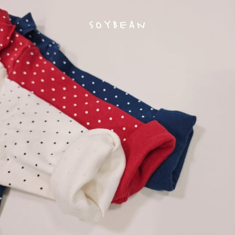soybean/145. dot fril T-shirt XS-XL