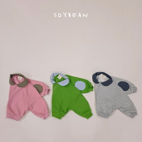 soybean/137. check collar blouson XS-XL