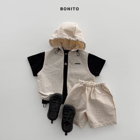 bonito/78. high vest zip-up set 12M-XL