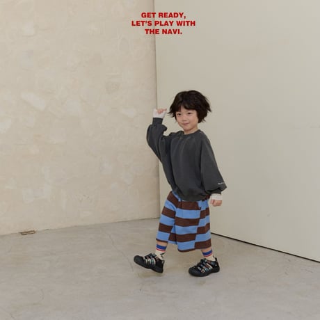 navi/9. square bermuda pants S-XL