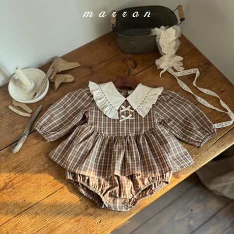 marron/52. check suit 6M-18M