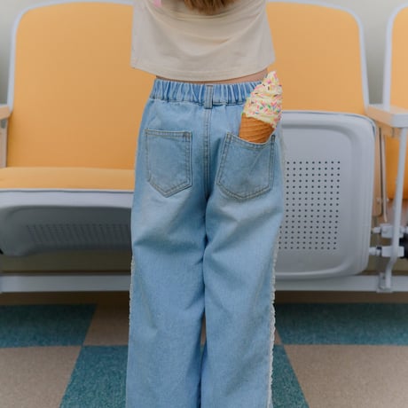 chouchoushasha/10. Lace denim pants XS-XL