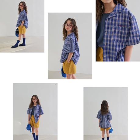 minimal/63. half t check shirt JS-JM