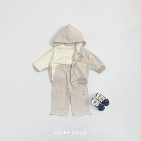 oottbebe/59. teddy hood windbreaker XS(1-2Y)-XL(6-7Y)