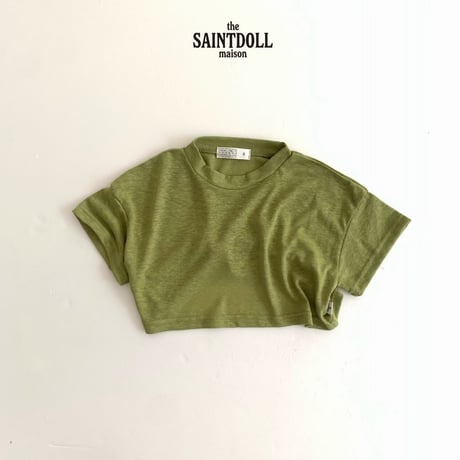 saintdoll/26. linen crop T-shirt JS-JL