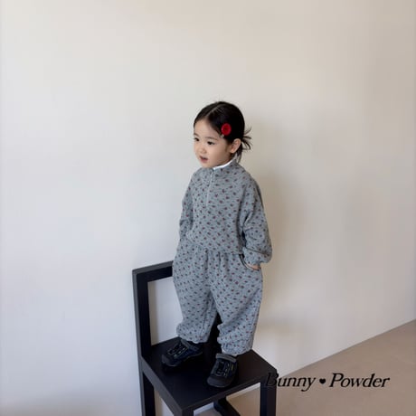 bunnypowder/92. flower half zipup S-XL