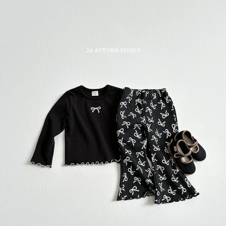 vividi/143. ribbon span nalrari T-shirt XS-XL