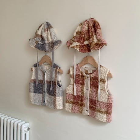 bebeholic/44. roy check vest S(6-12M)-L(18M-24M)