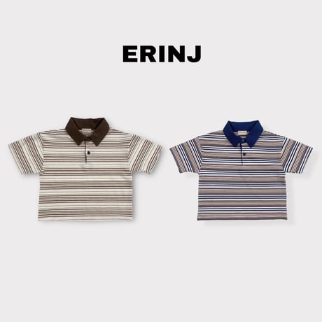 erinj/23. ST two color collar T-shirt S-XL