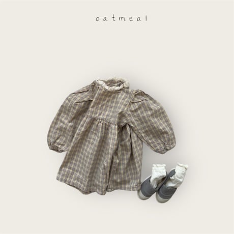 oatmeal/5. kids elly one-piece XS-XL