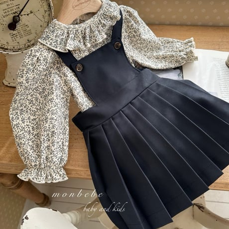 monbebe/28. emma pleated overalls & suit skirt S(1-2Y)-XL(7-8Y)