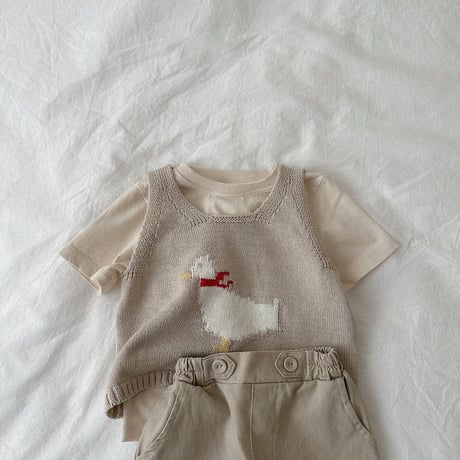 minirobe/28. Duck Knit Vest  S-XL