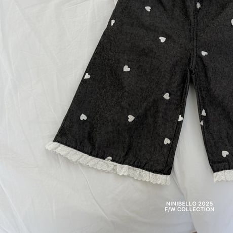 ninibello/95. heart cookie denim pants XS-XL