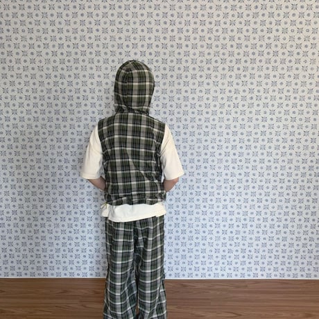 gou/57. checkcheck vest hood JS-JL