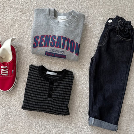 fromi/71. Striped Henley Tee? S-XL