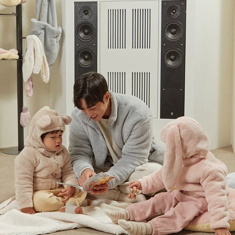 hereiam/55. kinder fleece jacket MOM-DAD