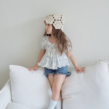 momoann/42. fril denim half pants 15SIZE