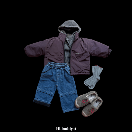 hibuddy/1. bonding denim pants S-XL