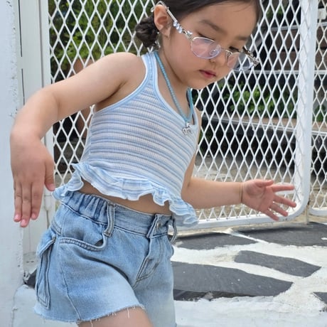 ellymolly/254. denim flap pocket pants 5-11