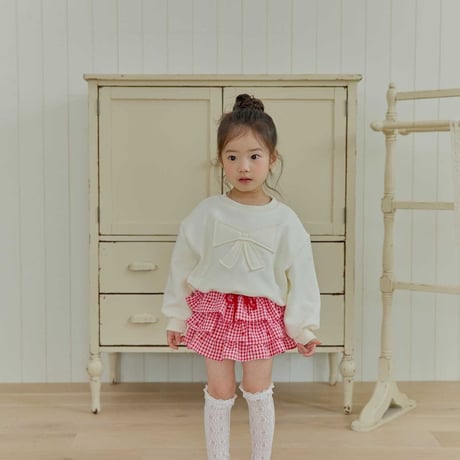 melikey/42. check ribbon kangkang skirt JS-JM