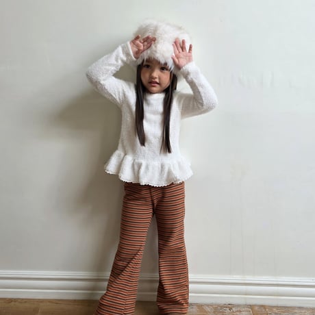 ellymolly/45. snow flower fril T-shirt 13-15