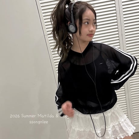 matilda/67. two line mesh T-shirt 5-13