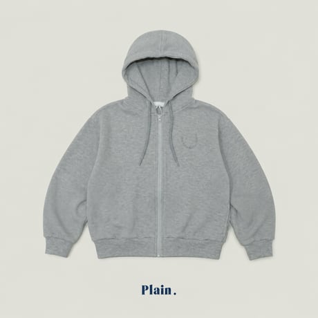 plain/8. cropple hood zipup XS-XL