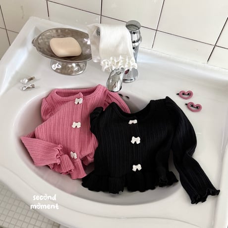 secondmoment/48. wedding fril cardigan XS-XL