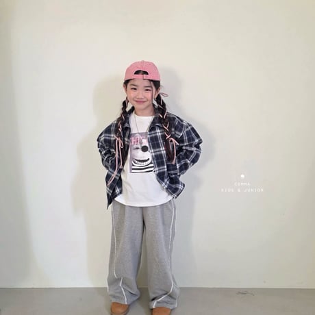 comma/66. check shirt 160-170